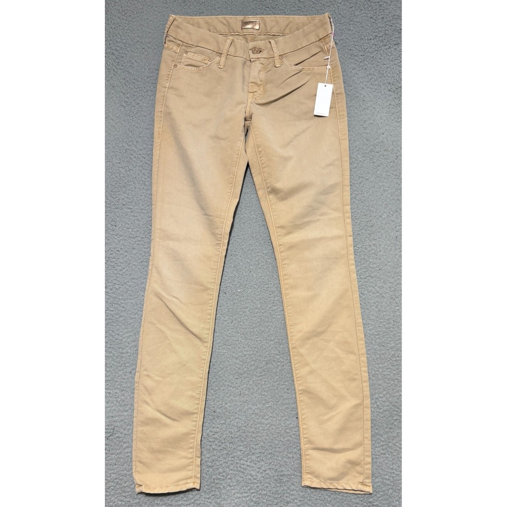 Mother The Looker Deluxe Twill Slim Chino pant Womens size 24 x 29 Beige Stretch